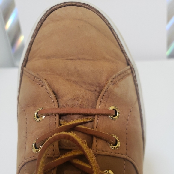 Sperry gold cuptennis shoes, upper faux leather tan 8m - Picture 7 of 9